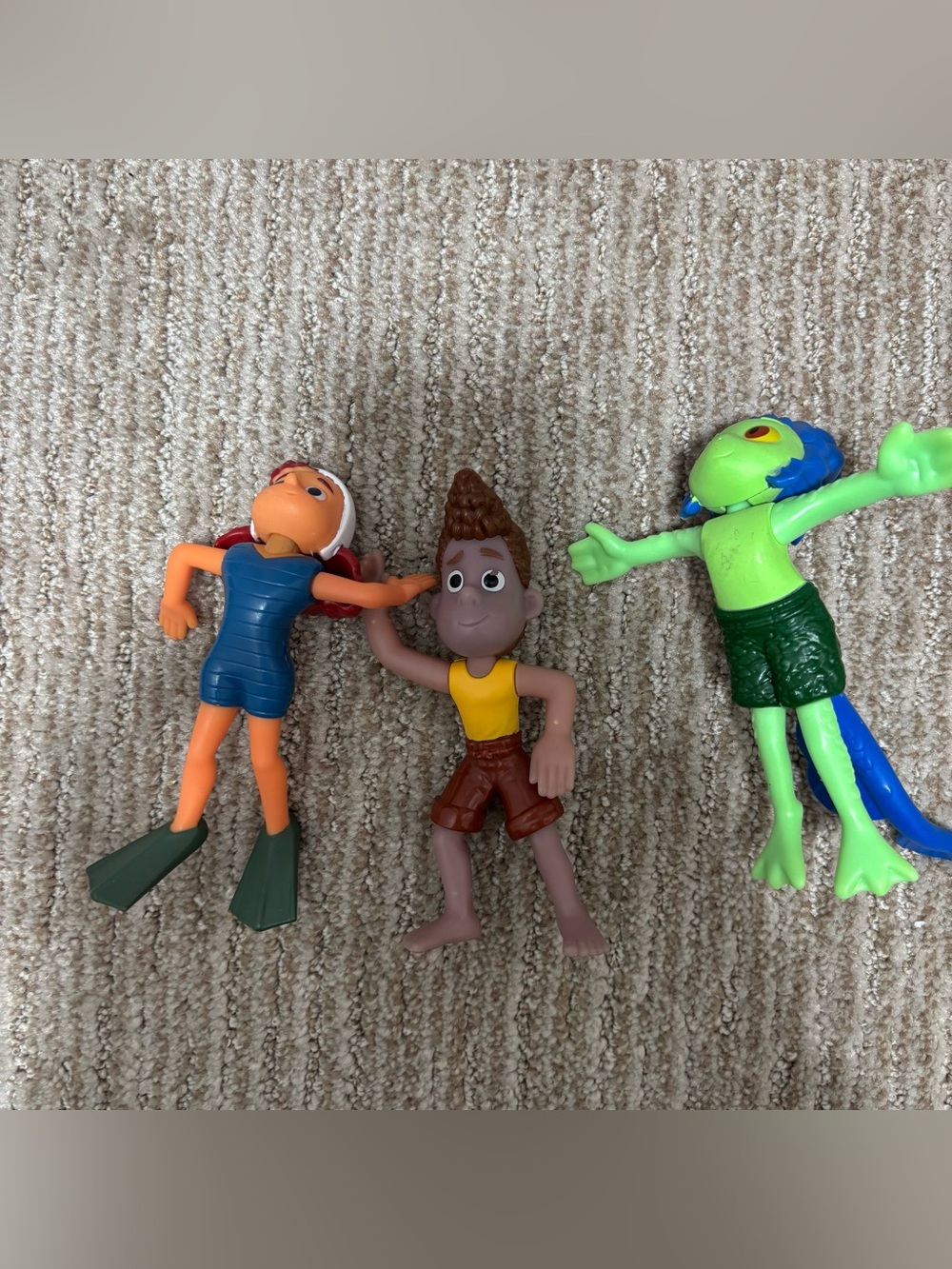 Disney Pixar Luca Mcdonalds Happy Meal Toys Figures Swim 2021 Lot Of 3
